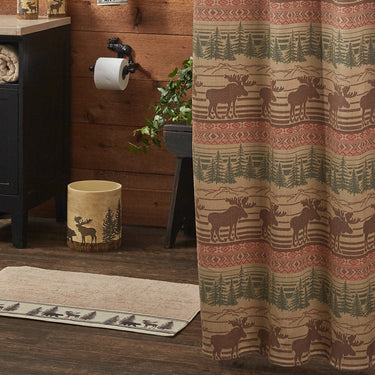 Moose Jacquard Shower Curtain 72